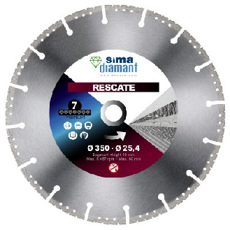 Disque Diamant-Premium-Coupe à Sec Rescate 230 mm-Lire la description