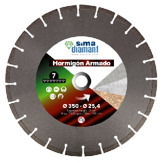 Disque Diamant Coupe Humide Béton Armé 300 mm-Lire la description