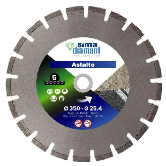 Disque Diamant Coupe Humide-à Sec Asphalte 350 mm-Lire la description