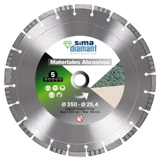 Disque Diamant Coupe Humide Matériaux Abrasifs 350 mm-Lire la description