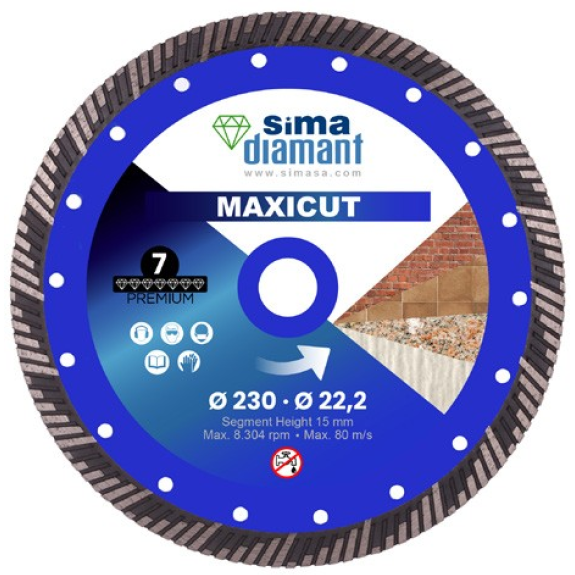 Disque Diamant-Premium-Coupe à Sec Maxicut 230 mm Disque Diamant-Premium-Coupe à Sec Maxicut 230 mm-Lire la description