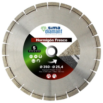 Disco Diamante Taglio Umido e Secco Calcestruzzo Fresco 400 mm-Leggi tutto