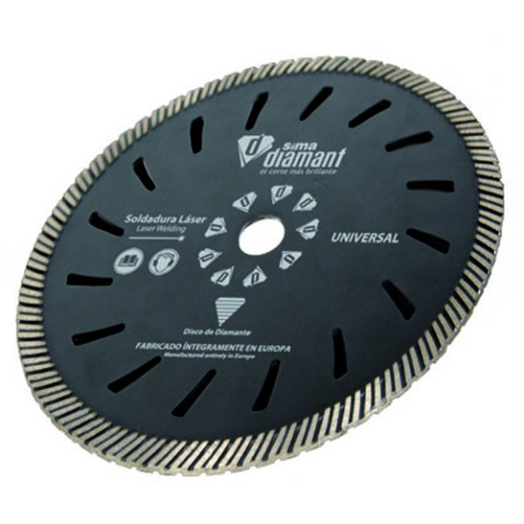 Disque Diamant Coupe à sec/à eau-Turbo Universel 230mm Disque Diamant Coupe à sec/à eau-Turbo Universel 230mm-Lire la description