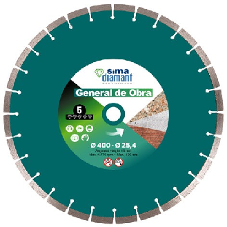 Disque Diamant Coupe Humide-à Sec Général De Construction 350 mm-Lire la description