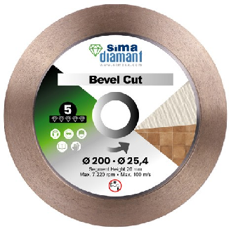 Disque Diamant Coupe Humide Coupe En Biseau 250 mm-Lire la description
