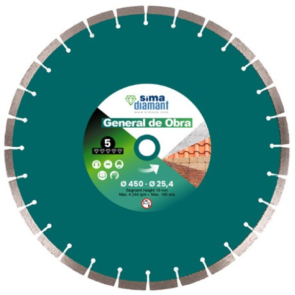 Disque diamant pour coupe humide 1000 mm-Lire la description