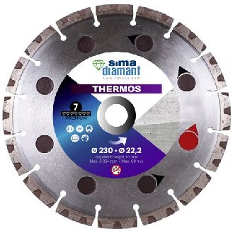 Disque Diamant-Premium-Coupe à Sec Thermos 230 mm-Lire la description