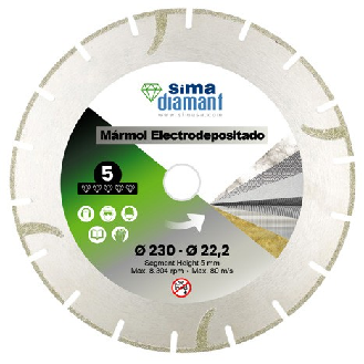 Disque Diamant Coupe à Sec Marbre Électrodeposité 115 mm-Lire la description