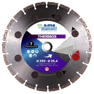 Disque Diamant-Premium-Coupe à Sec Thermos 300 mm-Lire la description