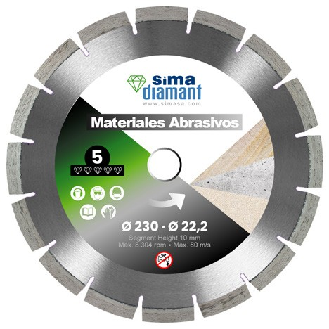 Disque Diamant Coupe à Sec Matériaux Abrasifs 230 mm-Lire la description