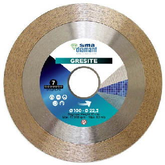 Disque Diamant-Premium-Coupe à Sec Gresite 100 mm-Lire la description