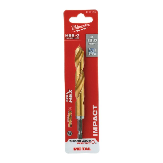 Brocas para metal Shockwave RED HEX HSS-G Tin - Shockwave HSS-G TiN Red Hex 13 mm - 1 pc-Leer más