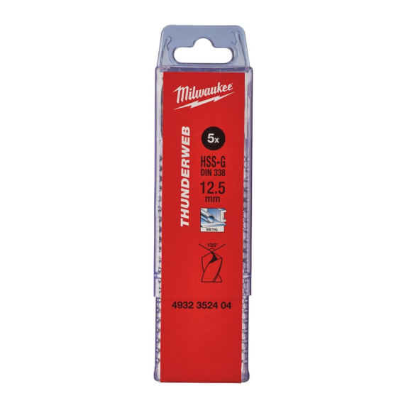 Paquetes de brocas para metal THUNDERWEB - DIN 338 - 5 y 10 unidades - TW 12.5 x 151 - 5 pcs-Leer más