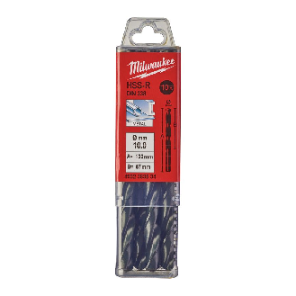 Paquetes de brocas para metal HSS estampadas - DIN 338 - 5 y 10 unidades - HSSR 10.0 x 133 - 10 pcs-Leer más
