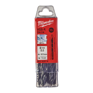 Paquetes de brocas para metal HSS estampadas - DIN 338 - 5 y 10 unidades - HSSR 8.5 x 117 - 10 pcs-Leer más