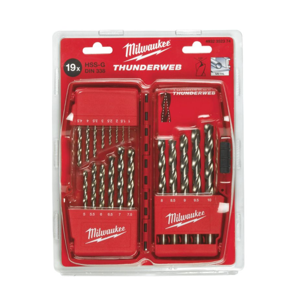 Estuche de brocas para metal THUNDERWEB - DIN 338 - TW Set (DIN 338) - 19 pcs-Leer más