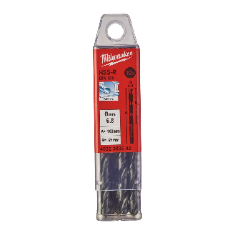 Paquetes de brocas para metal HSS estampadas - DIN 338 - 5 y 10 unidades - HSSR 6.8 x 109 - 10 pcs-Leer más