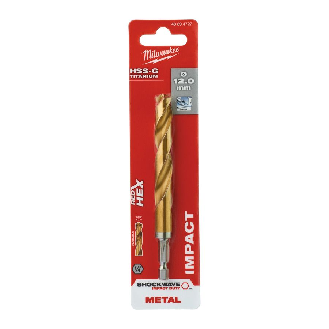 Brocas para metal Shockwave RED HEX HSS-G Tin - Shockwave HSS-G TiN Red Hex 12 mm - 1 pc-Leer más