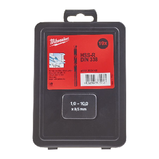 Estuche de brocas para metal HSS estampadas - DIN 338 - HSSR Set - 19 pcs-Leer más