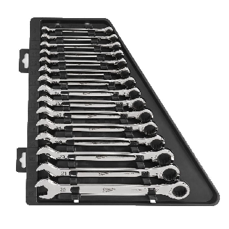 Juego de llaves con carraca MAX BITE - 15 pc Maxbite Ratchet Metric Combination Spanner Set - 1 pc-Beschreibung lesen