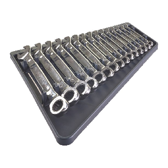 Juego de llaves con carraca MAX BITE - 15 pc Maxbite Ratchet Metric Combination Spanner Set - 1 pc-Beschreibung lesen