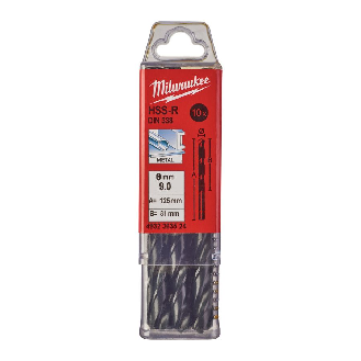 Paquetes de brocas para metal HSS estampadas - DIN 338 - 5 y 10 unidades - HSSR 9.0 x 125 - 10 pcs-Leer más