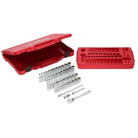 Juegos de vasos y carracas - 1/4 50 pc Drive Ratchet.+ Socket Set SAE + Metric-Leer más