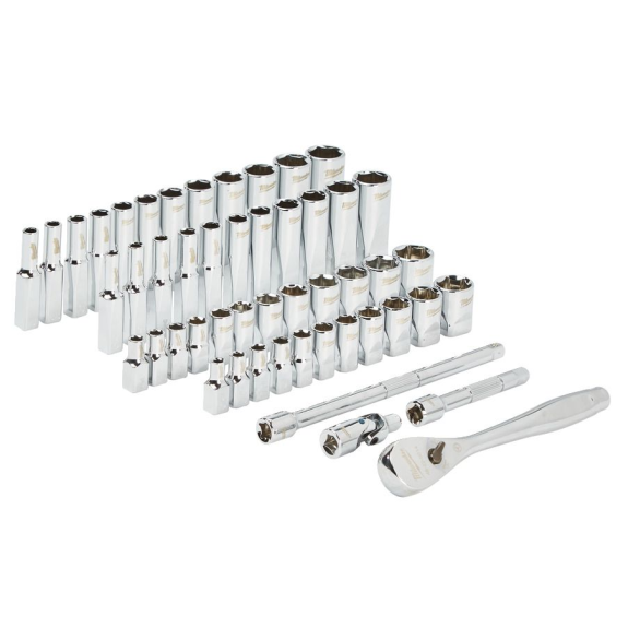 Juegos de vasos y carracas - 1/4 50 pc Drive Ratchet.+ Socket Set SAE + Metric-Leer más
