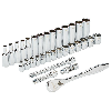 Juegos de vasos y carracas - 3/8 Drive 32 pc Ratchet + Socket Set  Metric