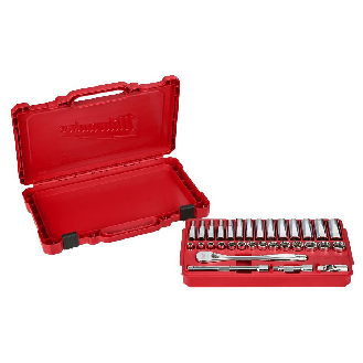 Juegos de vasos y carracas - 3/8 Drive 32 pc Ratchet + Socket Set  Metric-Leer más