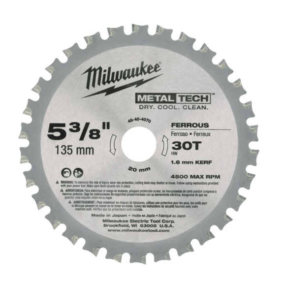 Lame de scie circulaire carbure acier  "48404515" de 203 x 15,87 m/m-Leggi tutto