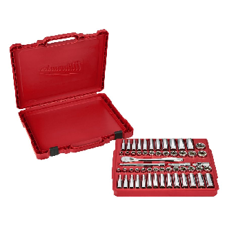 Juegos de vasos y carracas - 3/8 Drive 56 pc Ratchet + Socket Set SAE + Metric-Leer más