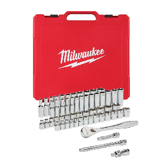 Juegos de vasos y carracas - 3/8 Drive 56 pc Ratchet + Socket Set SAE + Metric-Leer más