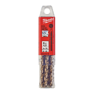 Paquetes de brocas para metal HSS-Co - DIN 338 - 5 y 10 unidades - HSSGC 4.0 x 75 - 10 pcs-Leer más