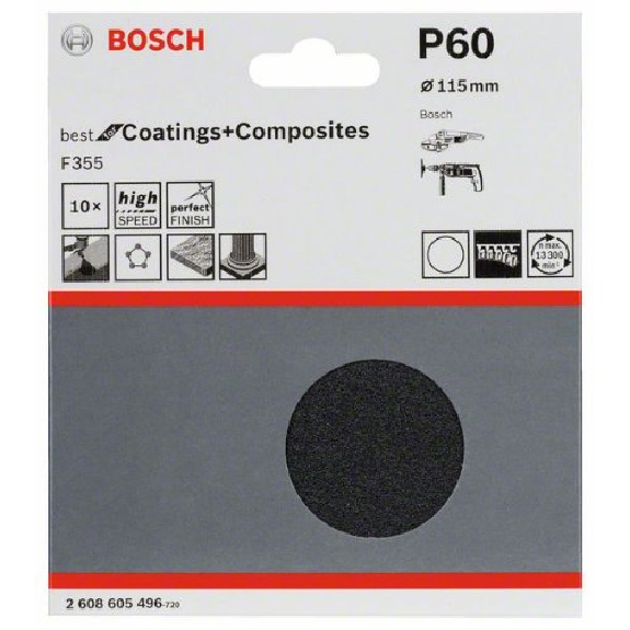 Schleifblatt Papier F355, 115 mm, 60, ungelocht, Klett, 10er-Pack Schleifblatt Papier F355, 115 mm, 60, ungelocht, Klett, 10er-Pack-Beschreibung lesen