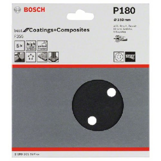 Schleifblatt F355, 150 mm, 180, 6 Löcher, Klett, 5er-Pack-Beschreibung lesen