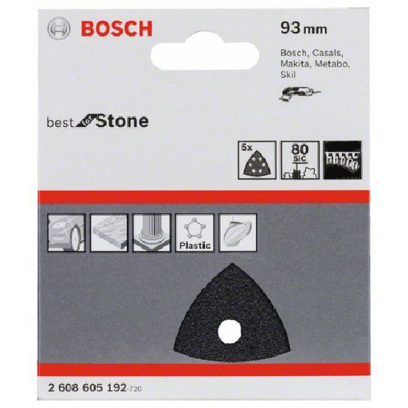Schleifblatt F355, 93 mm, 80, 6 Löcher, Klett, 5er-Pack-Beschreibung lesen