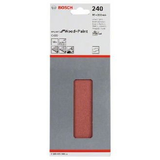 Schleifblatt C430, 93 x 230 mm, 240, 8 Löcher, gespannt, 10er-Pack-Beschreibung lesen