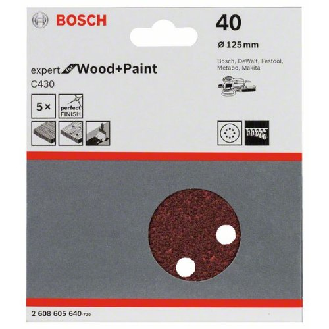 Schleifblatt C430, 125 mm, 40, 8 Löcher, Klett, 5er-Pack-Beschreibung lesen