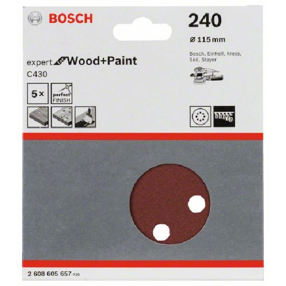Schleifblatt C430, 115 mm, 240, 8 Löcher, Klett, 5er-Pack Schleifblatt C430, 115 mm, 240, 8 Löcher, Klett, 5er-Pack-Beschreibung lesen