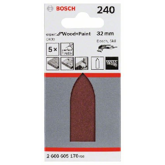 Schleifblatt C430, 32 mm, 240, ungelocht, 5er-Pack-Beschreibung lesen