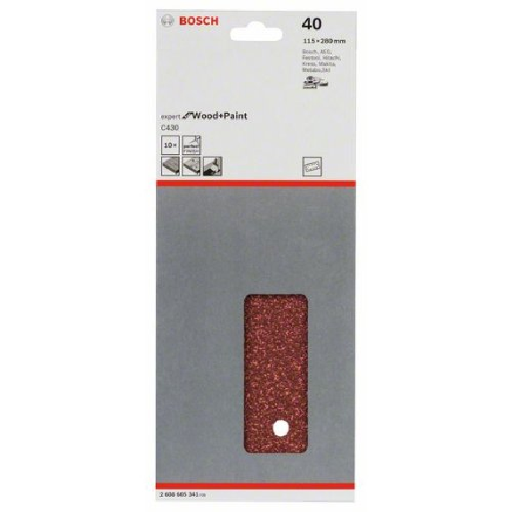 Schleifblatt C430, 115 x 280 mm, 40, 14 Löcher, 10er-Pack-Beschreibung lesen