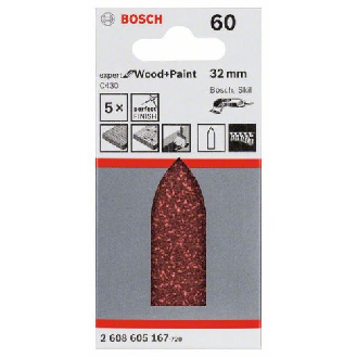 Schleifblatt C430, 32 mm, 60, ungelocht, 5er-Pack-Beschreibung lesen