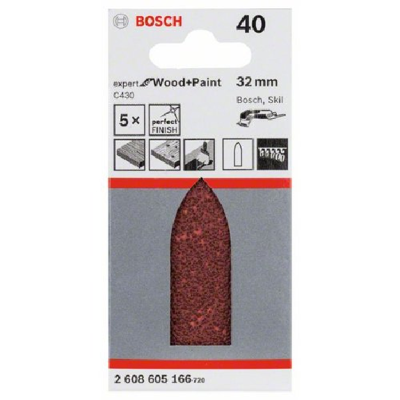 Schleifblatt C430, 32 mm, 40, ungelocht, 5er-Pack-Beschreibung lesen