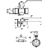 Vanne femelle - femelle papillon - Filetage: 3/4'' | Pn: 40 bar | A: 50 | C: 50 | D: 20 | F: 61