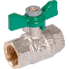 Vanne femelle - femelle papillon - Filetage: 3/4'' | Pn: 40 bar | A: 50 | C: 50 | D: 20 | F: 61