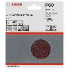 Schleifblatt Papier F460, 125 mm, 80, ungelocht, gespannt, 5er-Pack