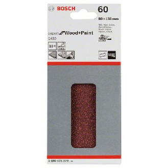 Schleifblatt C430, 80 x 133 mm, 60, 8 Löcher, Klett, 10er-Pack-Beschreibung lesen