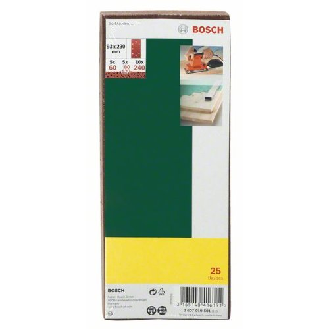 Schleifblatt-Set für Schwingschleifer, 25-teilig, 8 Löcher, 93 x 230 mm, 240-Beschreibung lesen