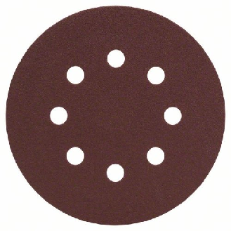 Schleifblatt-Set für Exzenterschleifer, 25-teilig, 8 Löcher, 125 mm, 120-Beschreibung lesen